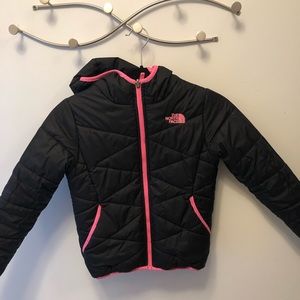 Girls North Face Reversible Puffy Coat